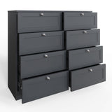 FWStyle Artus Shaker 8 Drawer Chest Of Drawers Matt Grey