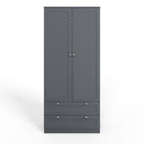 FWStyle Artus Shaker 2 Door 2 Drawer Combination Wardrobe Matt Grey