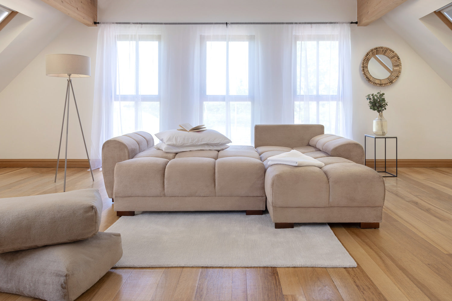 Azzuro Sofabed Mocha Universal Corner