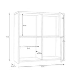 Best Chest 4 Door Storage Cabinet White & Oak