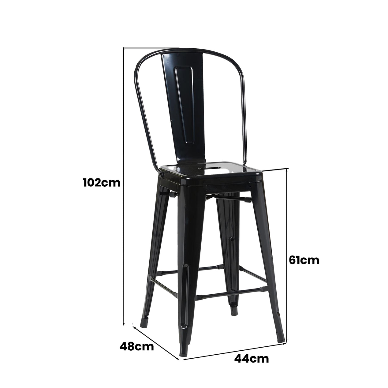 Bistro Pack Of 4 24 Black Bar Chairs