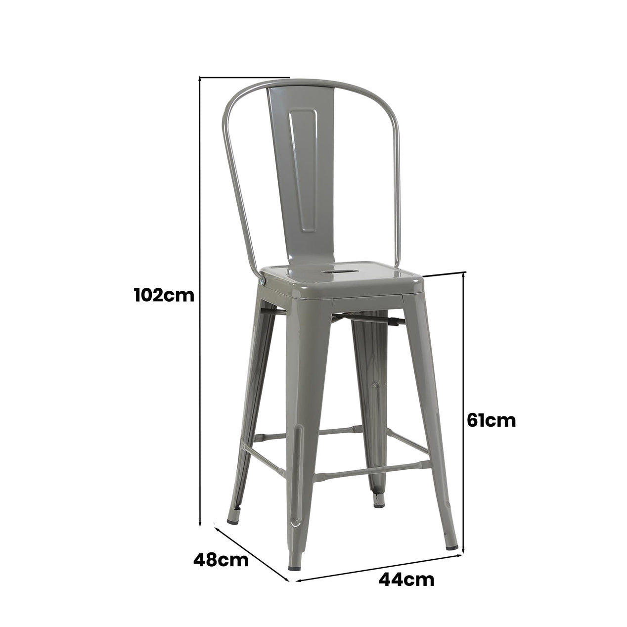 Bistro Pack Of 4 24 Silver Bar Chairs