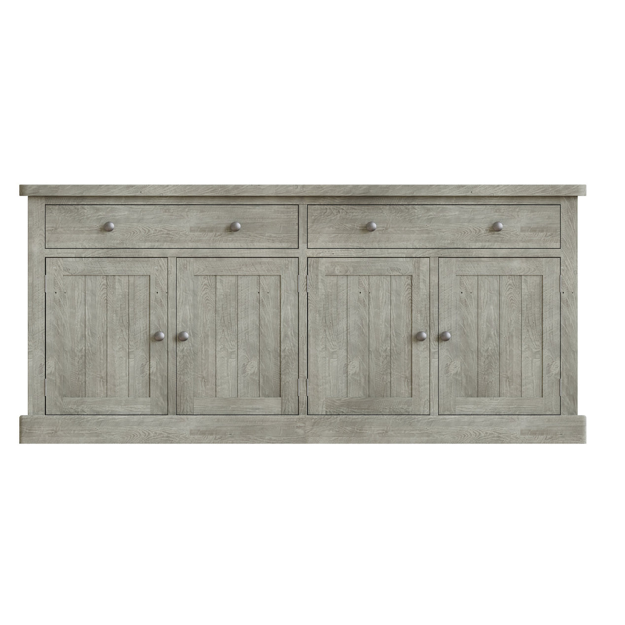 Bowood Large Straight Sideboard 4 Door Solid Wood Limewash