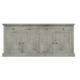 Bowood Large Straight Sideboard 4 Door Solid Wood Limewash