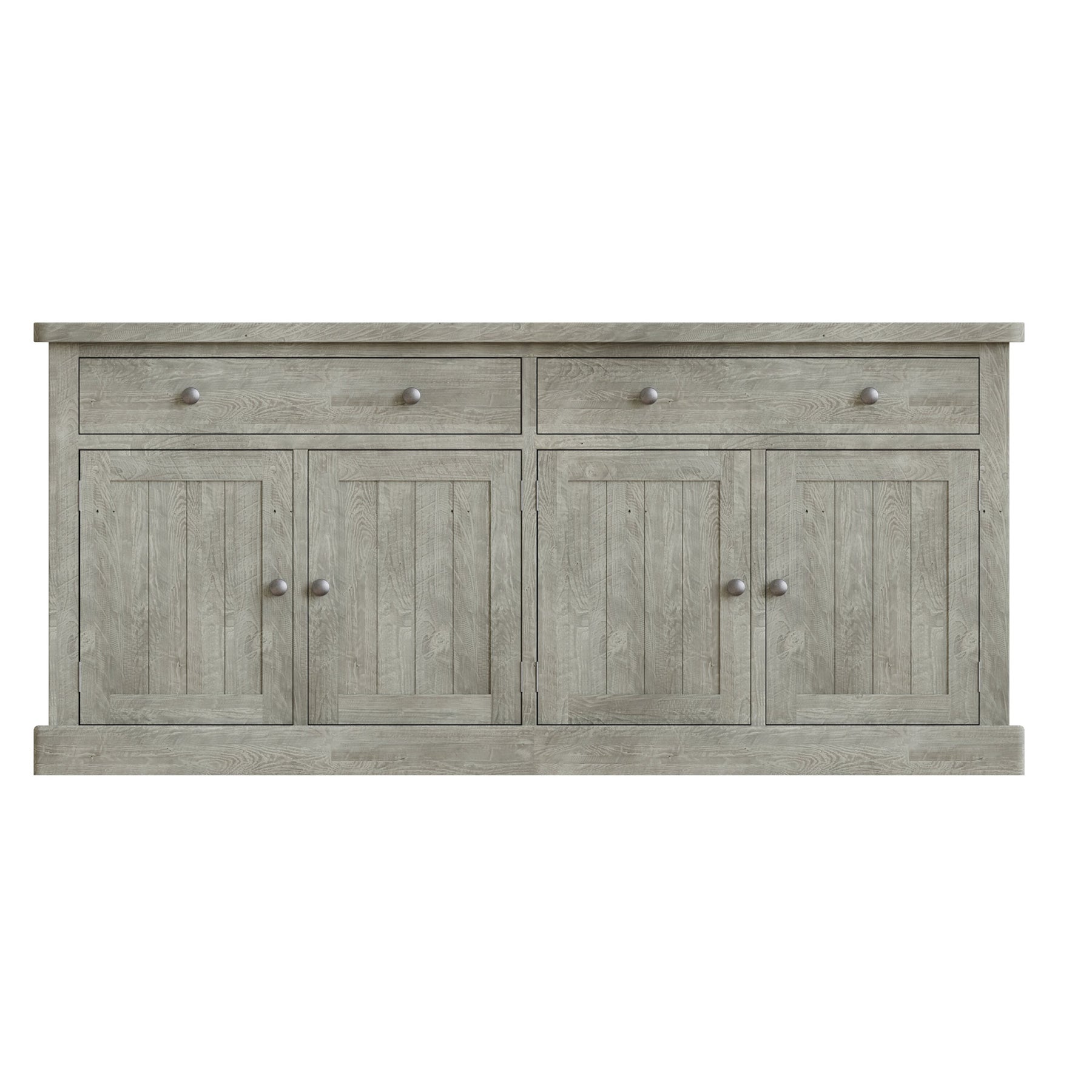 Bowood Large Straight Sideboard 4 Door Solid Wood Limewash