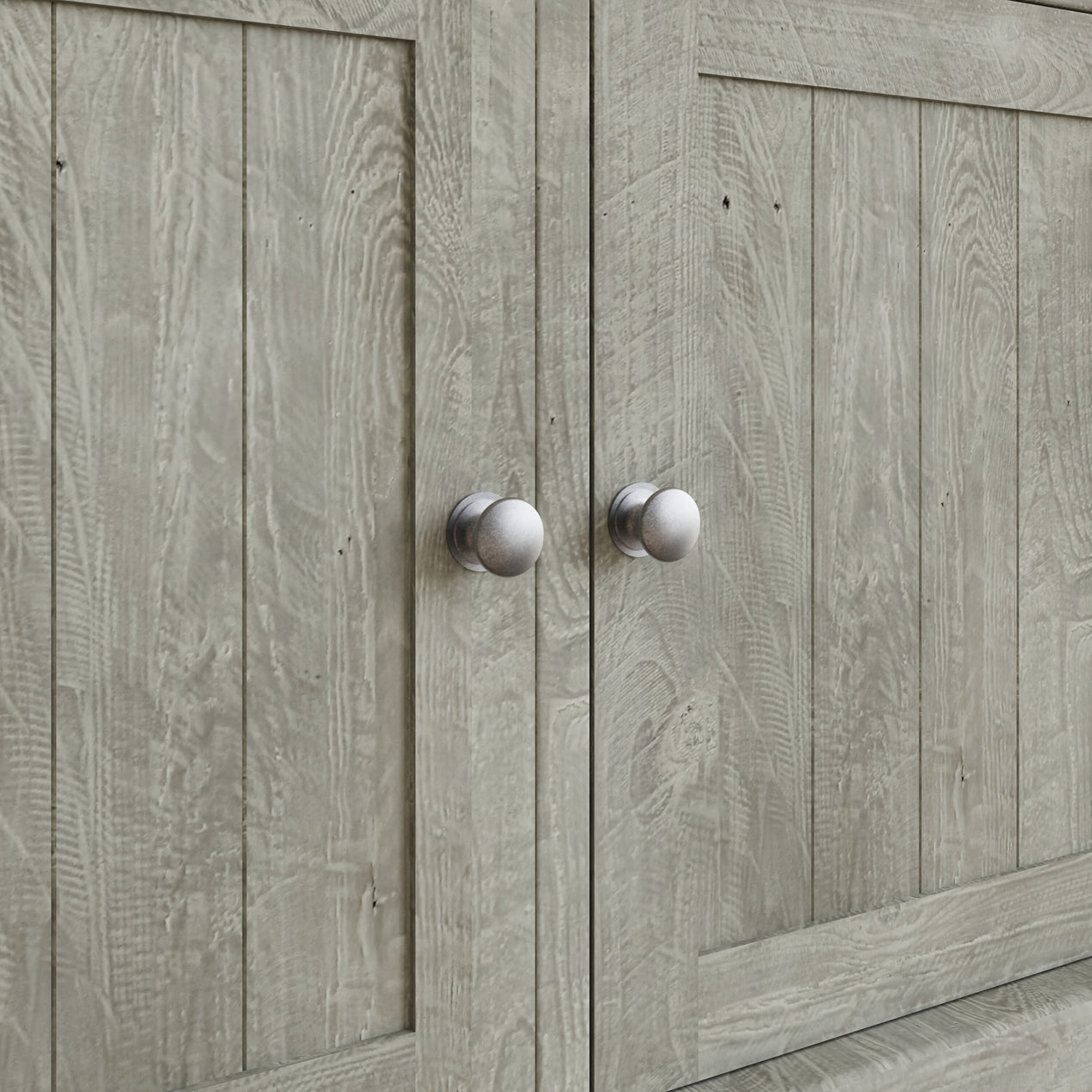 Bowood Large Straight Sideboard 4 Door Solid Wood Limewash