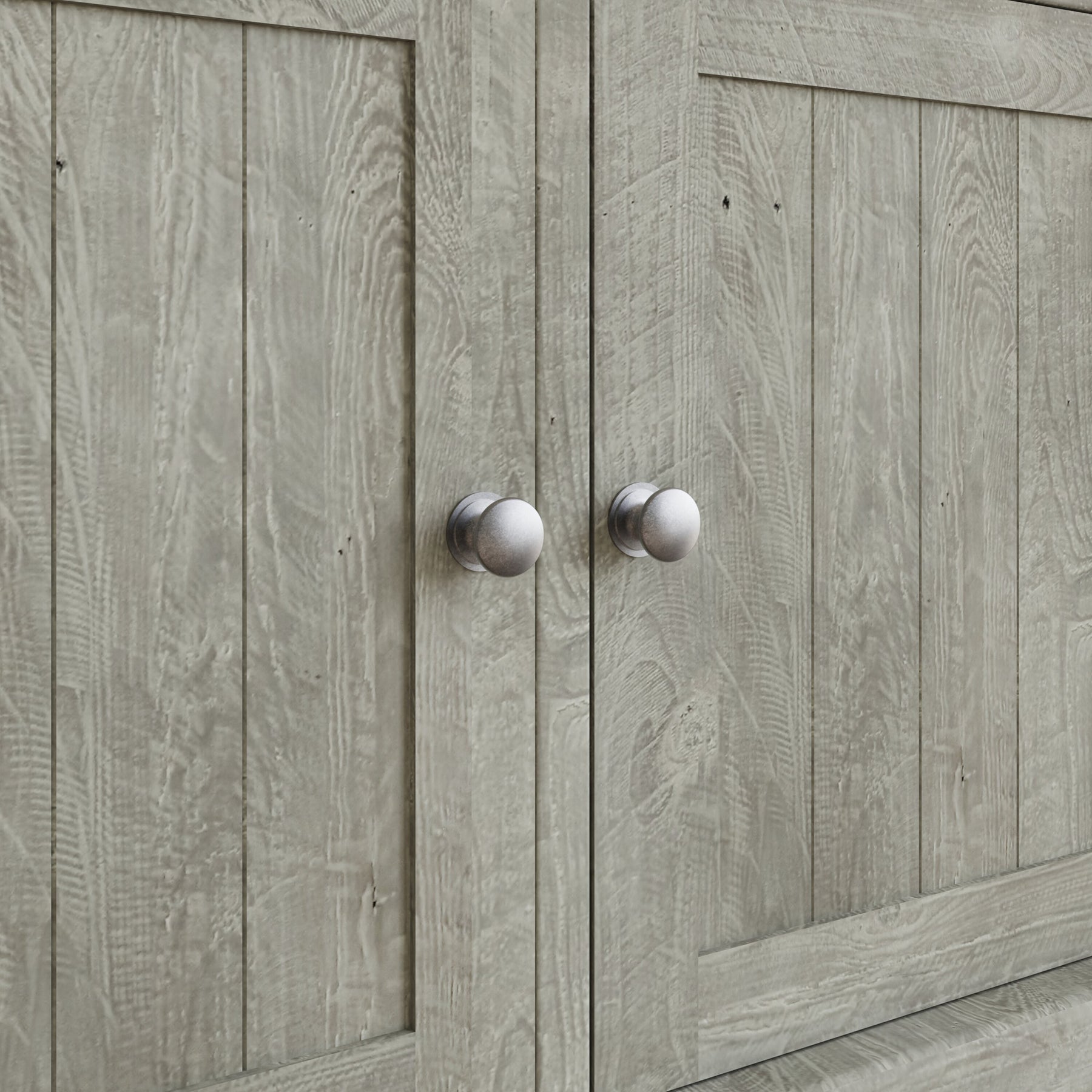 Bowood Large Straight Sideboard 4 Door Solid Wood Limewash