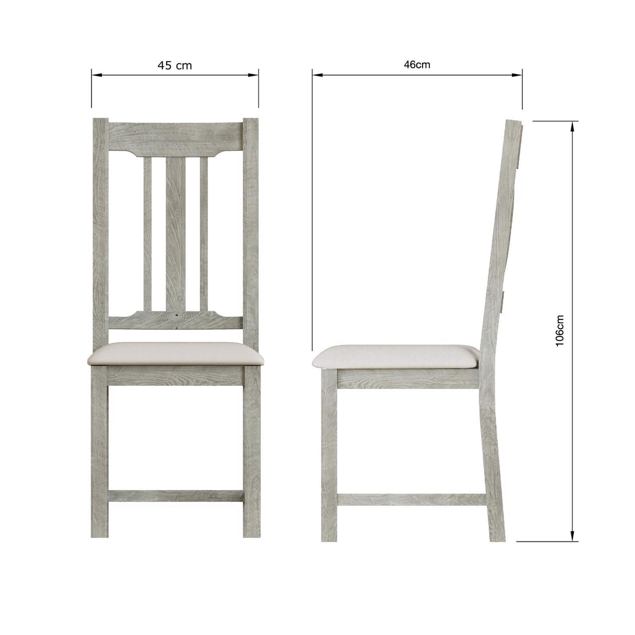 Bowood 2m Dining Table Solid Reclaimed Limewashed Pine + 6 Chairs