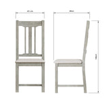 Bowood 2m Dining Table Solid Reclaimed Limewashed Pine + 6 Chairs