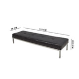 Artisan Modern Living Room Stool Black & Silver