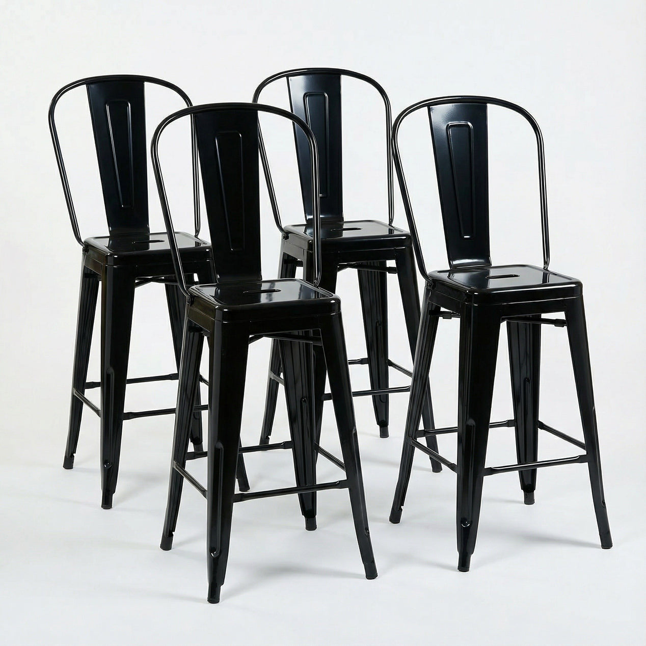 Bistro Pack Of 4 24 Black Bar Chairs