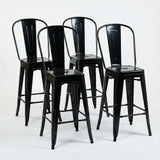 Bistro Pack Of 4 24 Black Bar Chairs