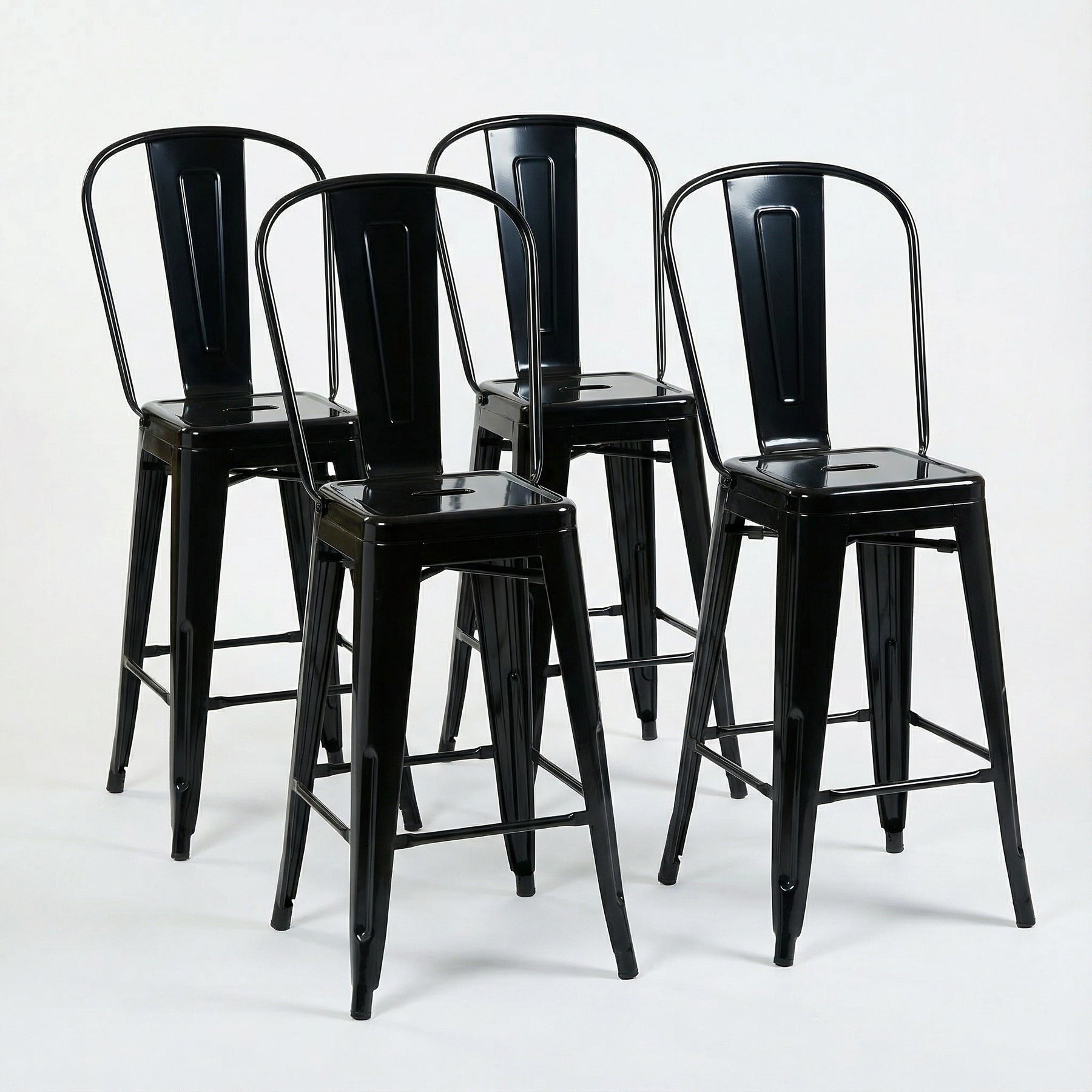 Bistro Pack Of 4 24 Black Bar Chairs