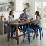 Bistro Pack Of 4 30 Blue Bar Stools