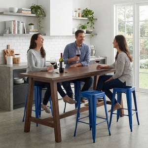 Bistro Pack Of 4 30 Blue Bar Stools