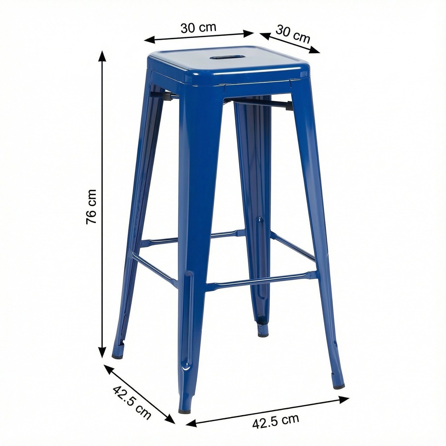 Bistro Pack Of 4 30 Blue Bar Stools