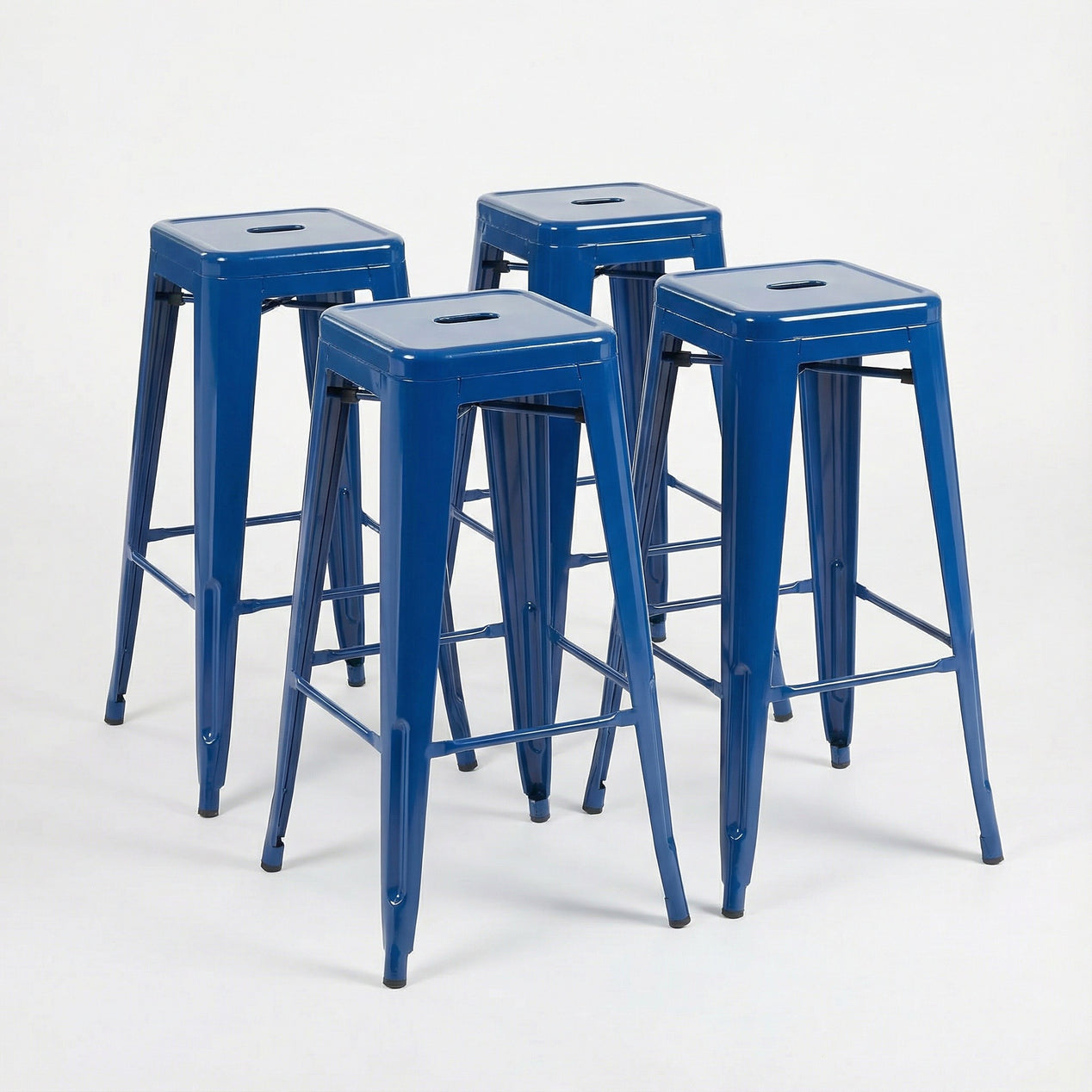 Bistro Pack Of 4 30 Blue Bar Stools
