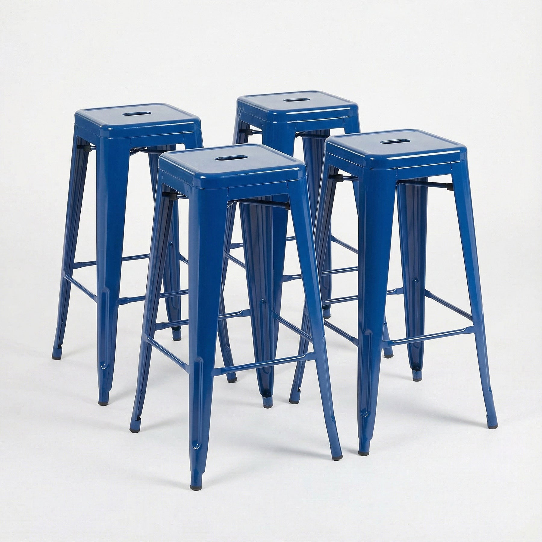 Bistro Pack Of 4 30 Blue Bar Stools