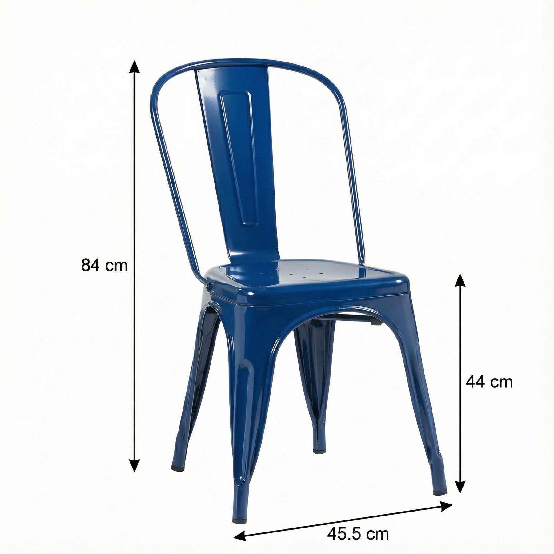 Bistro Pack Of 4 Blue Metal Chairs