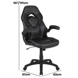 X10 Black Faux Leather Racer Style Gaming Office Chair