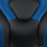 X10 Black & Blue Faux Leather Racer Style Gaming Office Chair