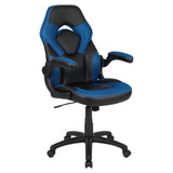 X10 Black & Blue Faux Leather Racer Style Gaming Office Chair