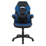 X10 Black & Blue Faux Leather Racer Style Gaming Office Chair