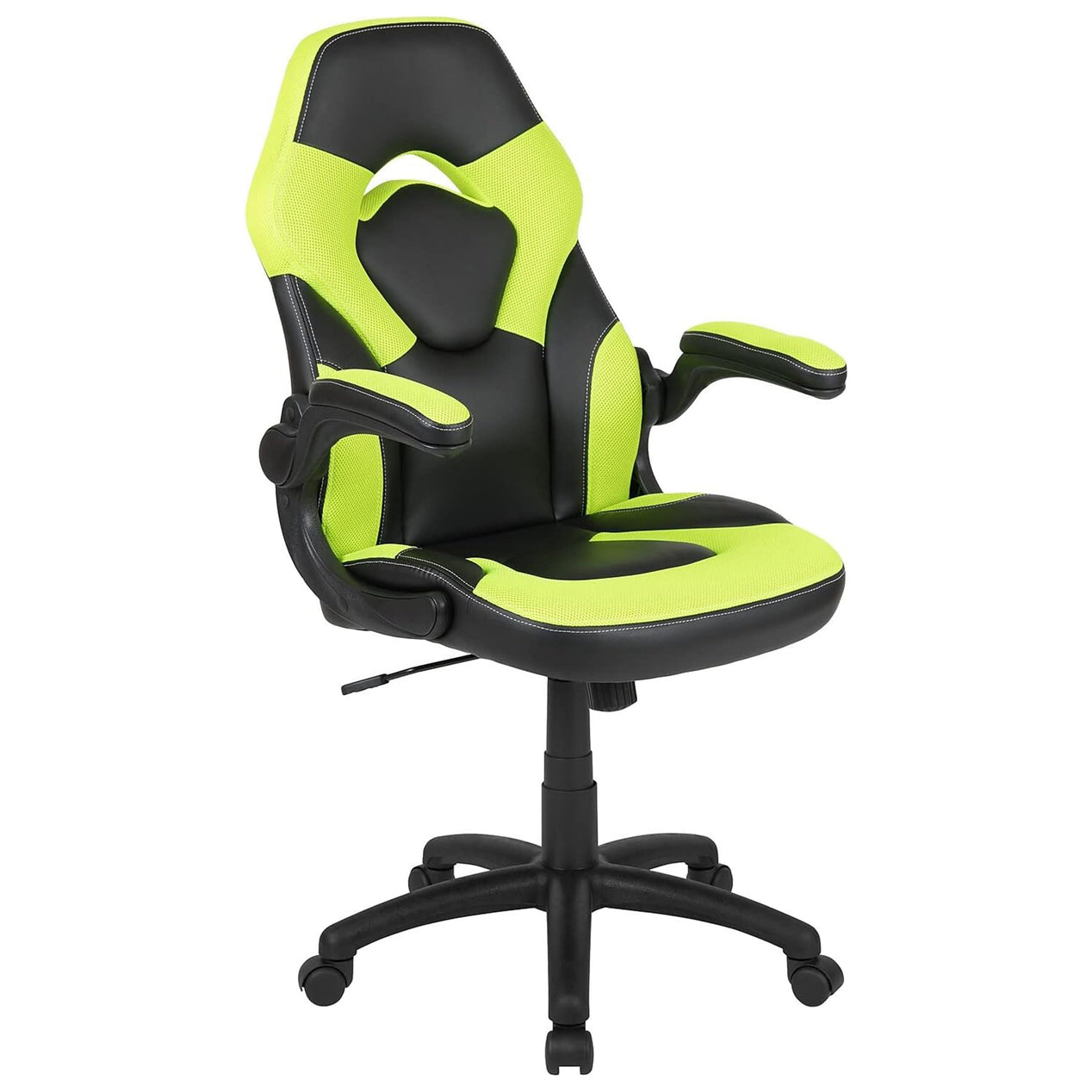 X10 Black & Green Faux Leather Racer Style Gaming Office Chair