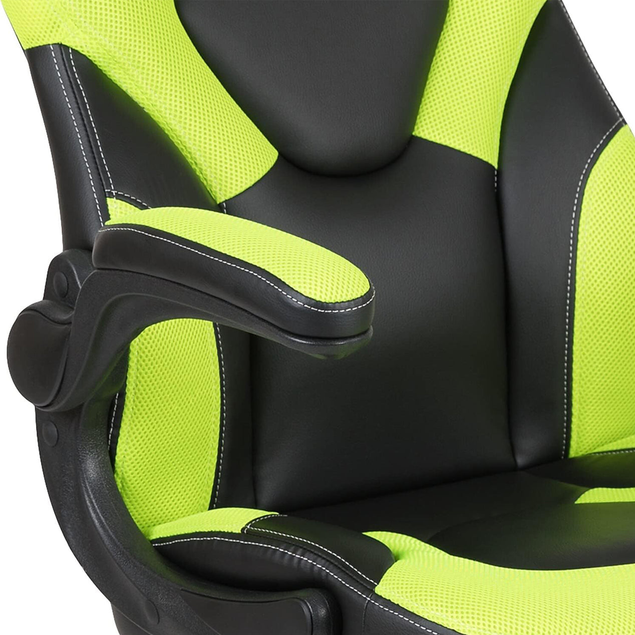 X10 Black & Green Faux Leather Racer Style Gaming Office Chair
