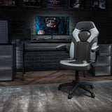 X10 Black & Grey Faux Leather Racer Style Gaming Office Chair