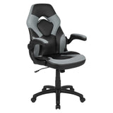 X10 Black & Grey Faux Leather Racer Style Gaming Office Chair