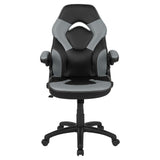 X10 Black & Grey Faux Leather Racer Style Gaming Office Chair