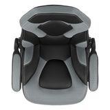 X10 Black & Grey Faux Leather Racer Style Gaming Office Chair
