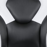 X10 Black & White Faux Leather Racer Style Gaming Office Chair
