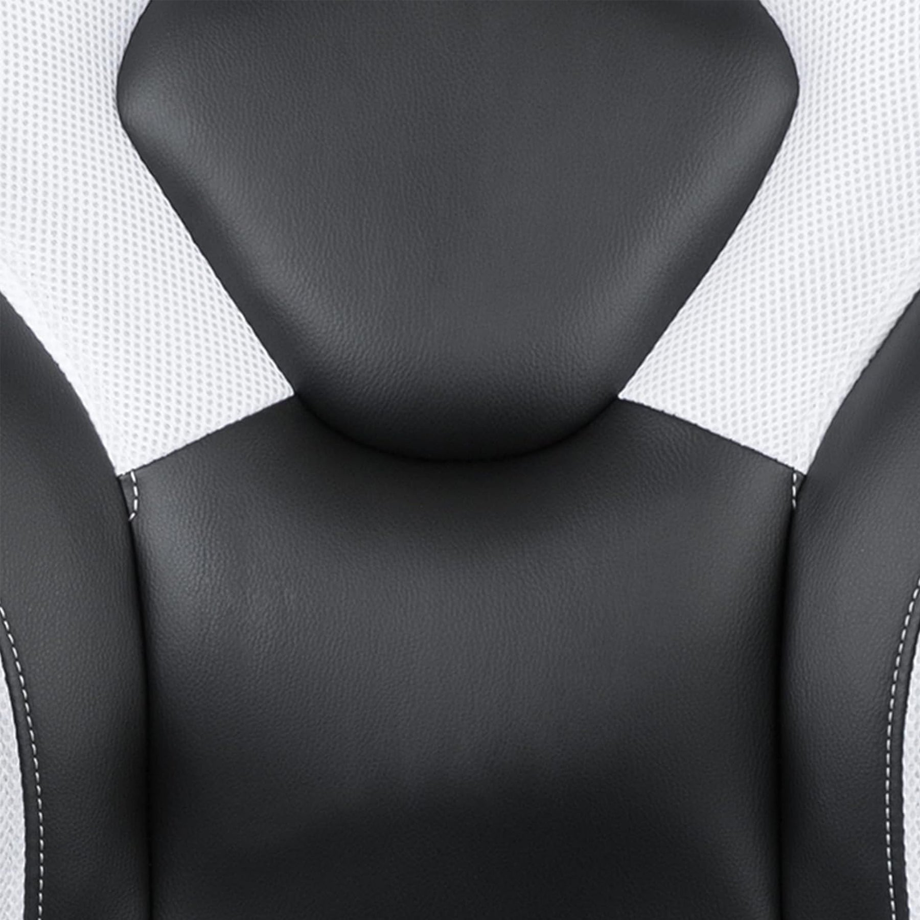 X10 Black & White Faux Leather Racer Style Gaming Office Chair