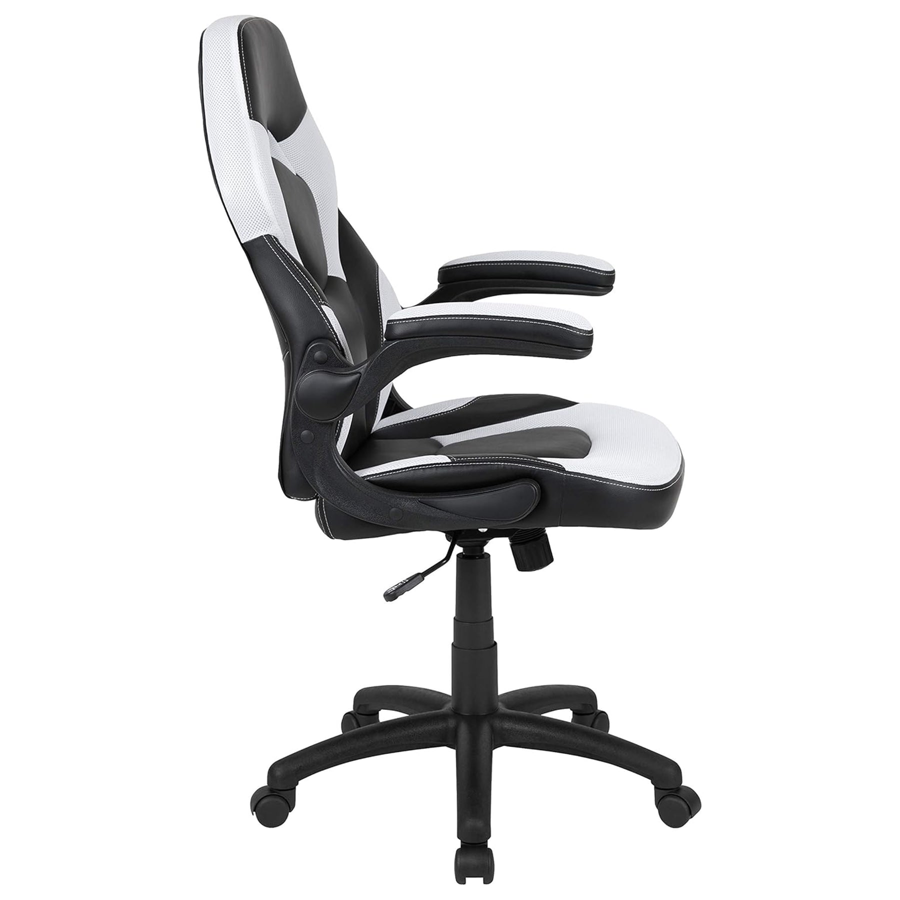 X10 Black & White Faux Leather Racer Style Gaming Office Chair