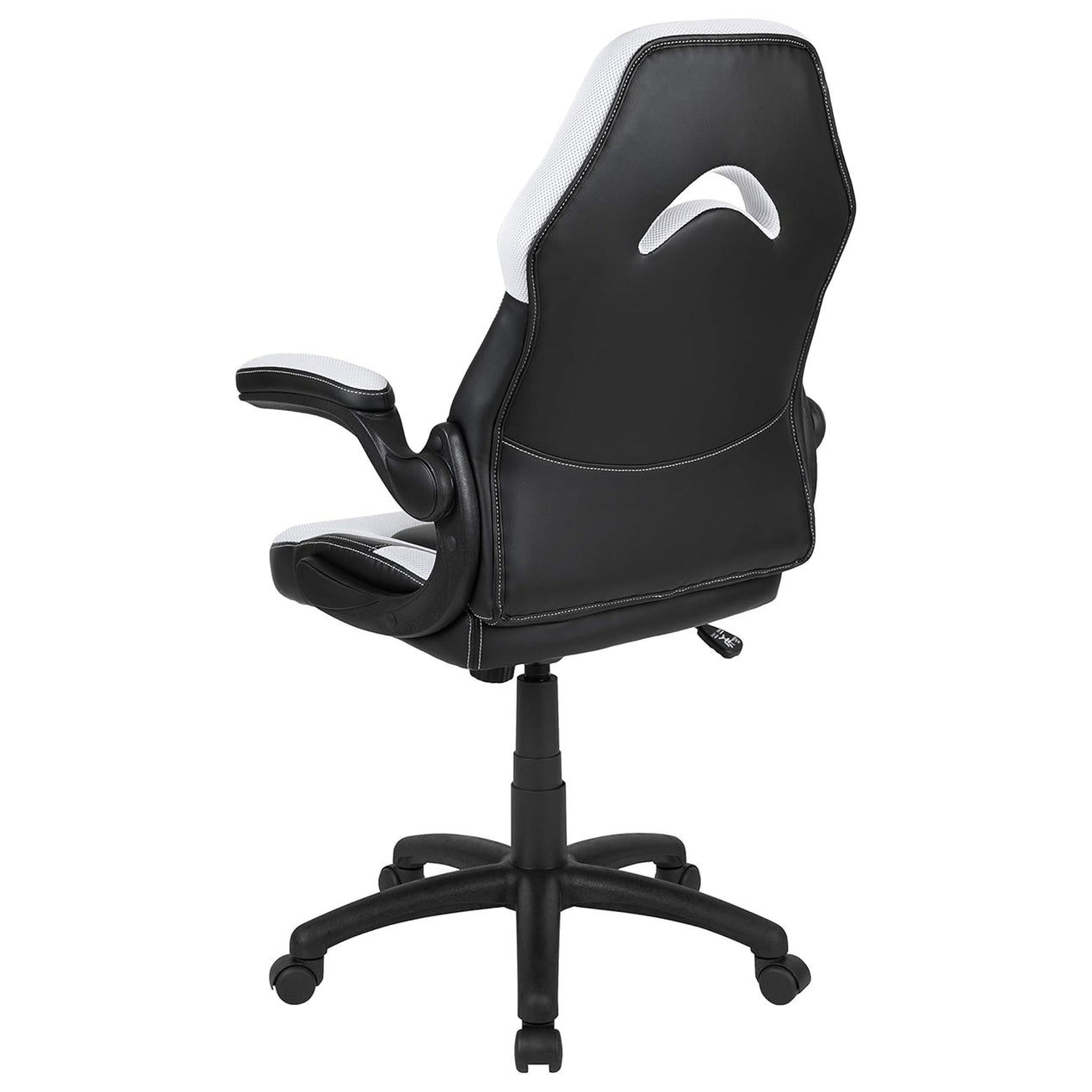 X10 Black & White Faux Leather Racer Style Gaming Office Chair