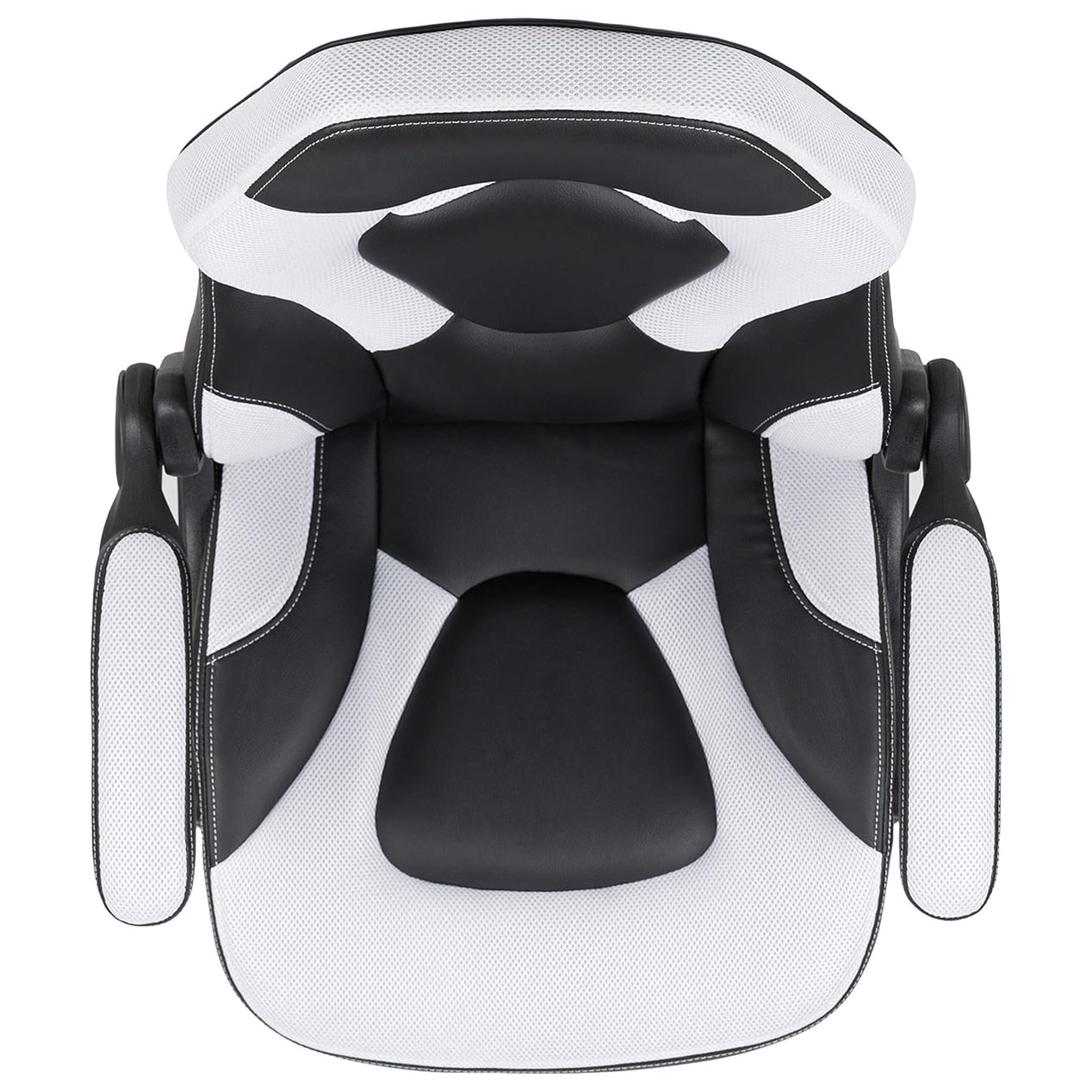 X10 Black & White Faux Leather Racer Style Gaming Office Chair