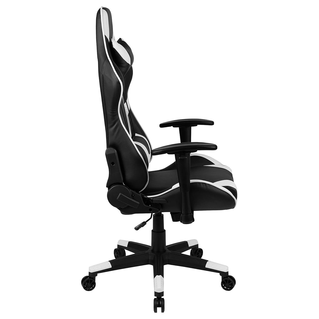 X20 Black & White Faux Leather Racer Style Gaming Office Chair