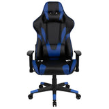 X20 Black & Blue Faux Leather Racer Style Gaming Office Chair