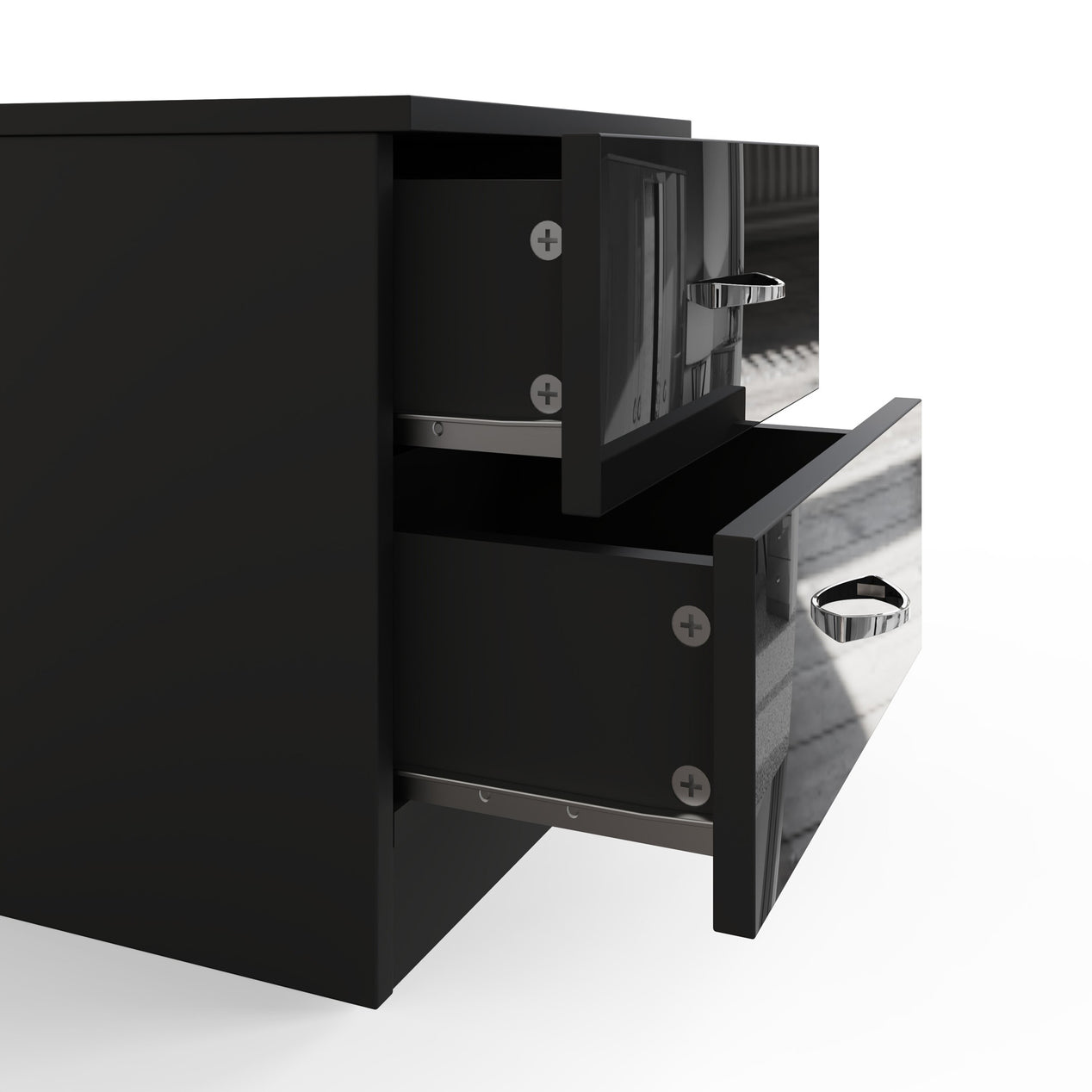 Chilton Black Gloss 3 Piece Bedroom Furniture Set