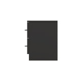 FWStyle Chilton 2 Drawer Bedside Cabinet - Black Gloss Front