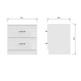 Chilton White Gloss Bedroom Set - 3 Pieces