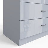 FWStyle Chilton Combination Wardrobe 2 Door 2 Drawer - Grey Gloss Front
