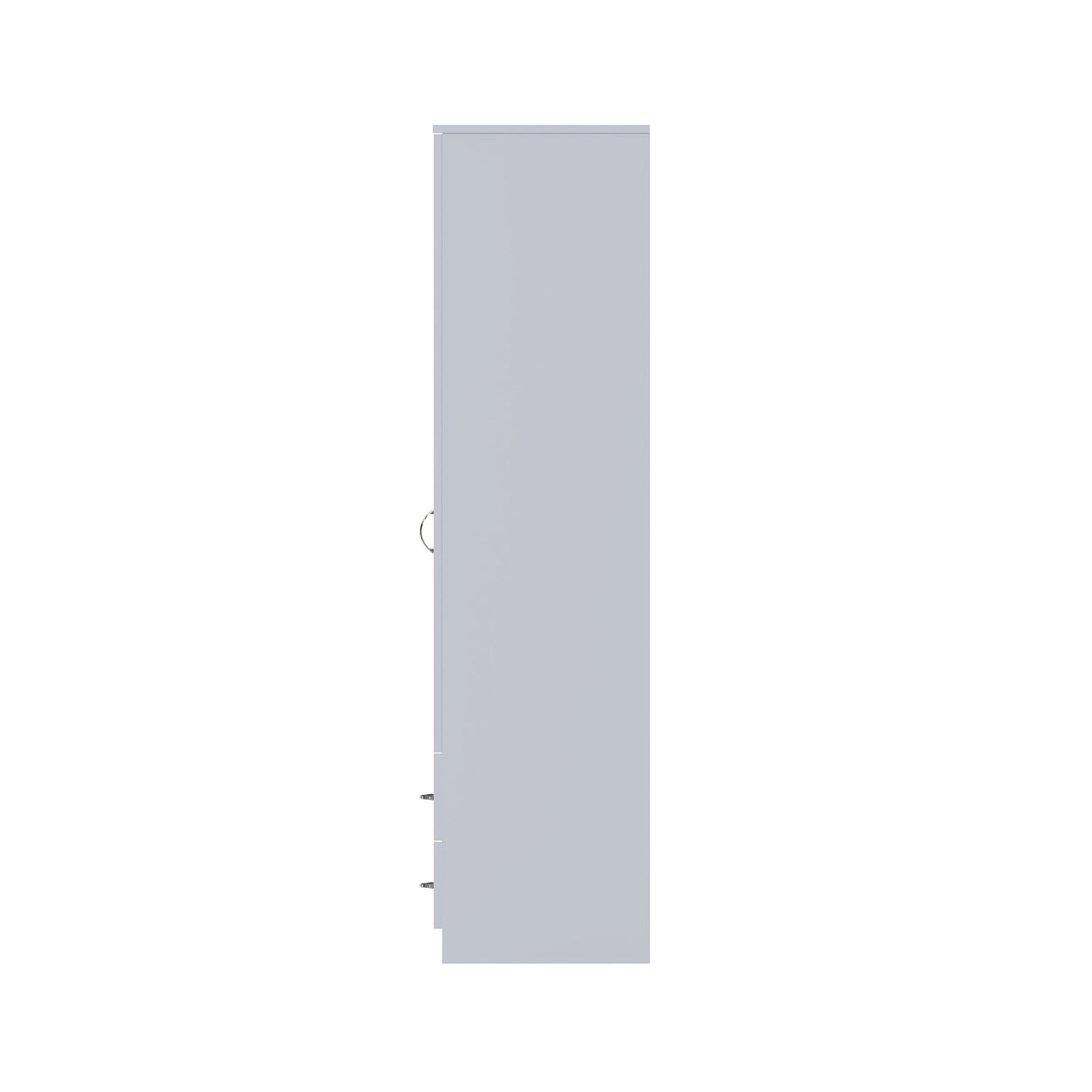 FWStyle Chilton Combination Wardrobe 2 Door 2 Drawer - Grey Gloss Front