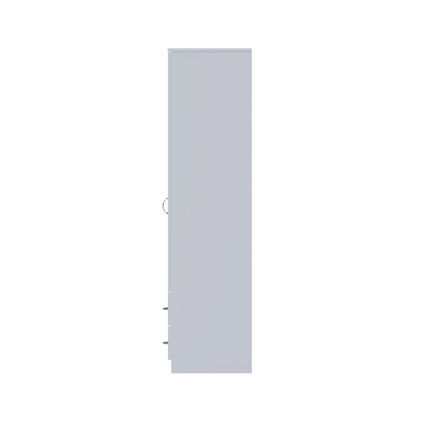 FWStyle Chilton Combination Wardrobe 2 Door 2 Drawer - Grey Gloss Front