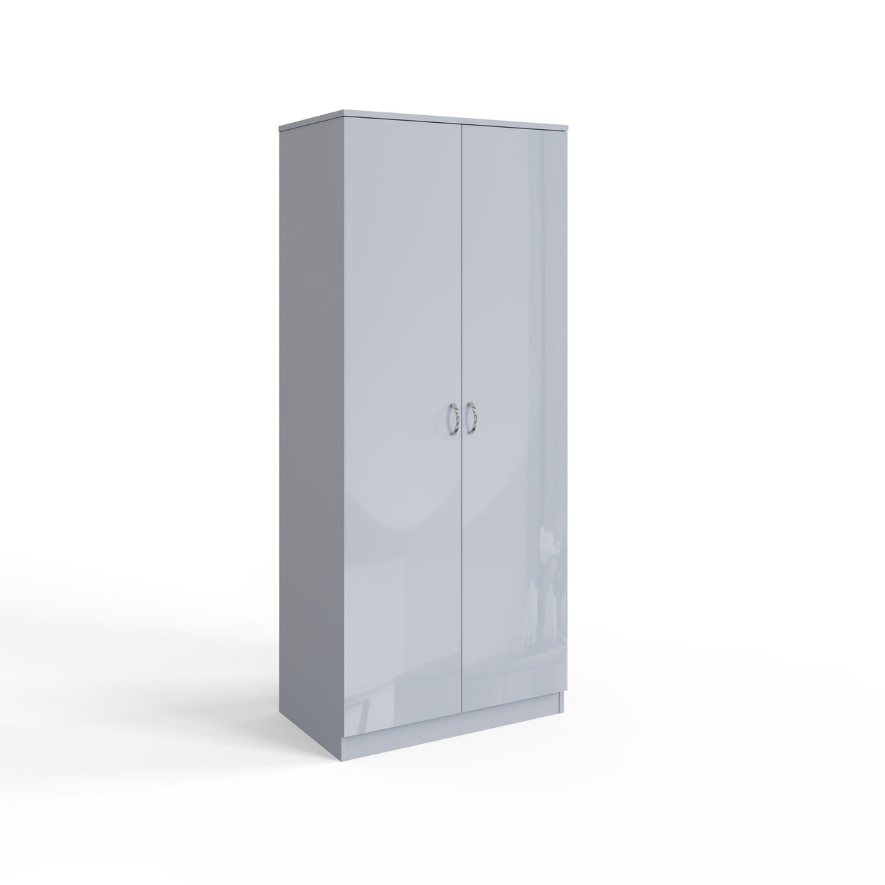 FWStyle Chilton 2 Door Wardrobe - Grey Gloss Front