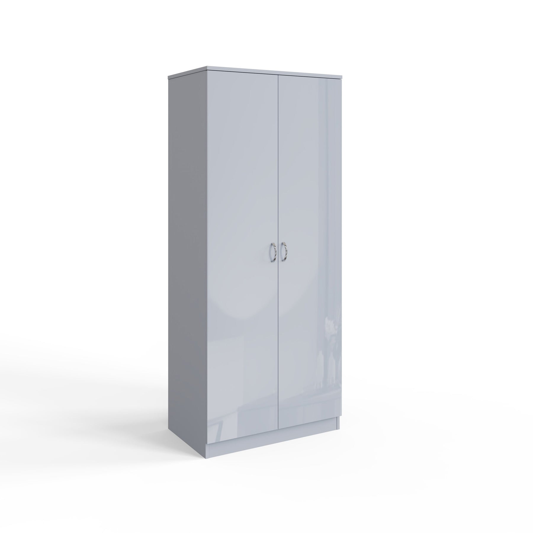 FWStyle Chilton 2 Door Wardrobe - Grey Gloss Front