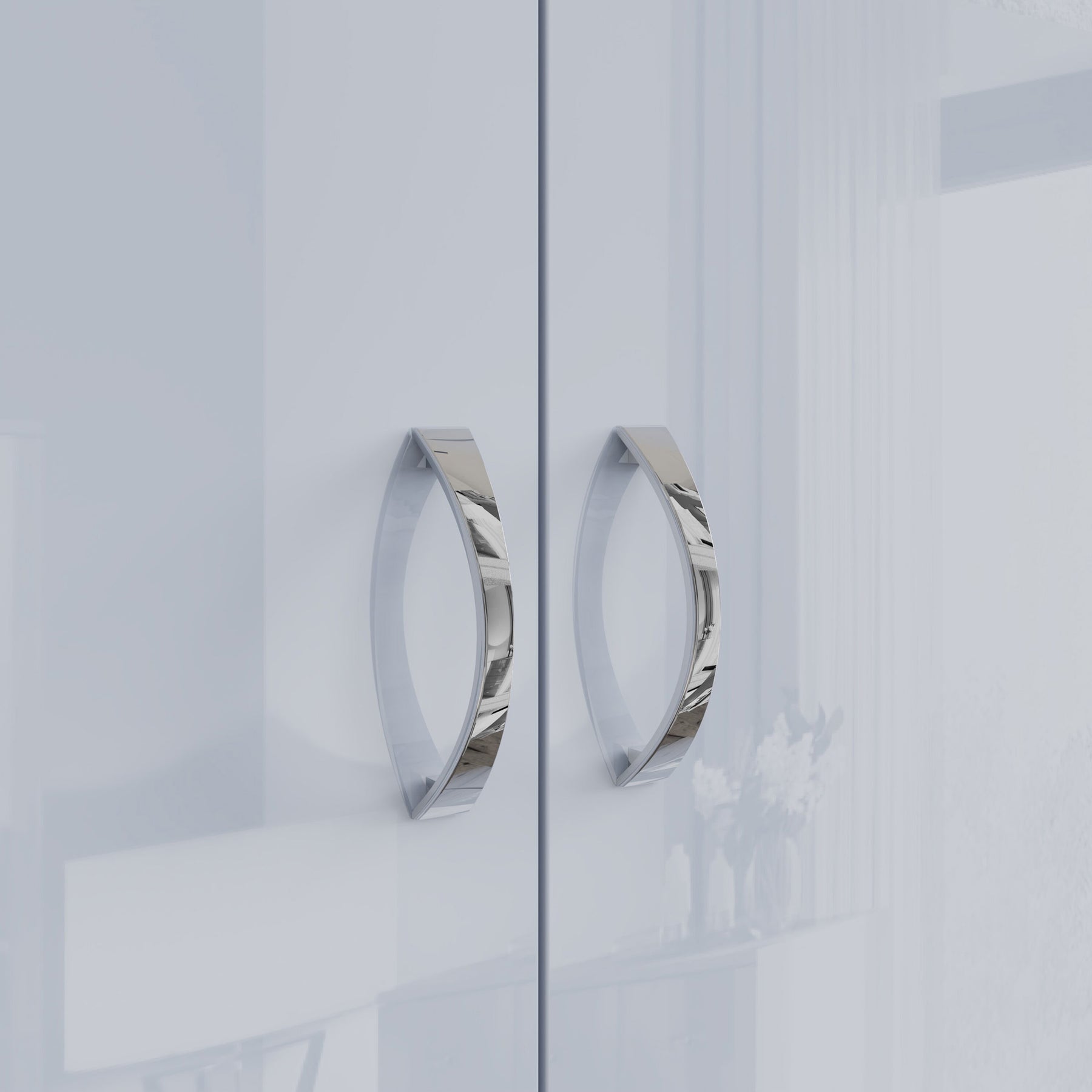 FWStyle Chilton 2 Door Wardrobe - Grey Gloss Front
