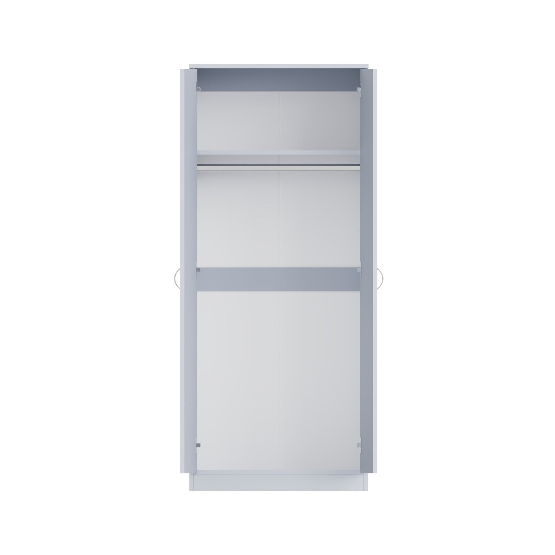 FWStyle Chilton 2 Door Wardrobe - Grey Gloss Front